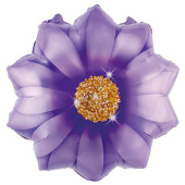 Шар фольга фигура Цветок яркий фиолетовый 18" 46см
