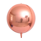 Шар Сфера 3D Bubble Бабблс 22'' металлик Розовое золото 55см