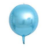 Шар Сфера 3D Bubble Бабблс 22'' металлик Голубой