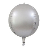 Шар Сфера 3D Bubble Бабблс 22'' пастель Серебро
