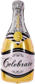 Шар фольга фигура Бутылка Шампанское Золото 39'' 99см FL
