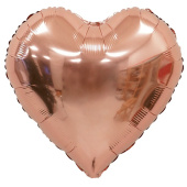 Шар фольга без рисунка 18'' сердце Розовое золото металлик ВС