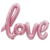 Шар фольга фигура Надпись LOVE розовый 39" 100 68см ВС Китай