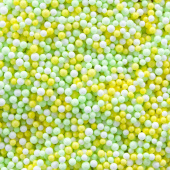 Шарики пенопласт Цветной микс желтый зеленый 2-4 мм 10гр