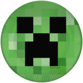 Тарелки бумага 180мм Пиксельный монстр Зеленый (уп6)