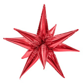 Шар фольга Звезда 3D составная 26” 66см Красный Red AG