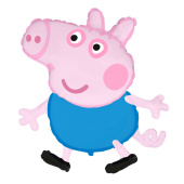 Шар фольга фигура Свинка Пеппа Джордж 40″ 102х70cм