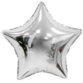 Шар фольга без рисунка 32" звезда Серебряная Star Silver