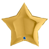 Шар фольга без рисунка 36'' звезда Золото Gold металлик GR