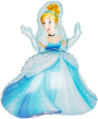 Шар фольга фигура Принцесса Золушка Бальное платье 36'' 91см FL