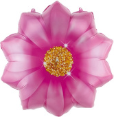 Шар фольга фигура Цветок яркий розовый 21'' 53см FL