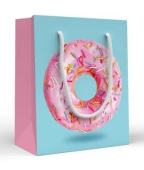 Пакет 11,5х14,5х6см S розовый пончик