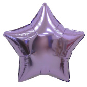 Шар фольга без рисунка 18'' звезда Сиреневая Lilac металлик ВС
