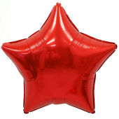 Шар фольга без рисунка 18'' звезда Красная Star Red ВС