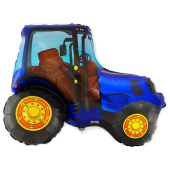 Шар фольга фигура Трактор синий 37" 74х94 см Fm