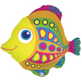 Шар фольга фигура Рыбка Яркая 27'' 69см GR