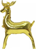 Шар фольга фигура 3D Олень Золото 48'' 122см FL