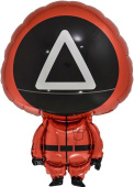 Шар фольга фигура Кальмаргейм Игра в креветку Треугольник Красный 31'' 79см FL