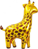 Шар фольга фигура Жираф Золото 45'' 114см FL