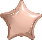 Шар фольга без рисунка 9" звезда Розовое Золото металлик AG