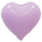 Шар фольга без рисунка 18'' сердце Сиреневое Purple макарунс ВС