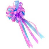 Бант шар 70мм пастель Комбо Нежно-розовый с голубым и сиреневым