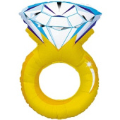 Шар фольга фигура Кольцо с бриллиантом 97см 40" FL