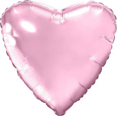 Шар фольга без рисунка 18'' сердце Нежно Розовое Pink сатин AG