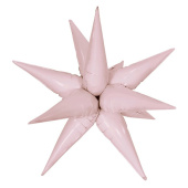 Шар фольга Звезда 3D составная 26" 66см Пыльная роза