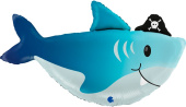 Шар фольга фигура Акула Пират 29" GR