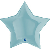 Шар фольга без рисунка 18'' звезда Голубая Blue GR