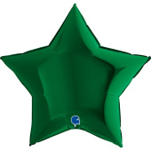 Шар фольга без рисунка 18'' звезда Темно Зеленая GR