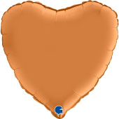 Шар фольга без рисунка 18'' сердце Карамель сатин GR