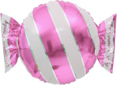 Шар фольга фигура Конфета розовый 23" FL