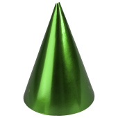 Колпаки бумага Зеленый металлик 16см уп6