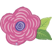 Шар фольга фигура Цветок розовый 37" 94см GR
