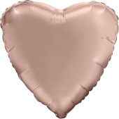 Шар фольга без рисунка 18'' сердце Розовое золото сатин AG