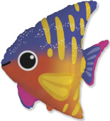 Шар фольга фигура Рыба Ангел Тропическая 25'' 64см Fm