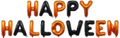 Шар фольга Буквы надпись Happy Halloween черный оранжевый 16'' 41см FL