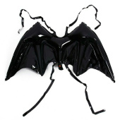 Шар фольга 3D Крылья черные 48" 120см ВС