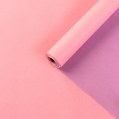 Бумага крафт рулон 0,70х10м беленая двухцветная Св Розовый + Св Сиреневый 50грм кв