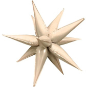 Шар фольга Звезда 3D составная 26” 66см КРЕМ AG