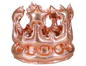 Шар фольга фигура 3D Корона розовое золото блеск 30" 76см ВЗ