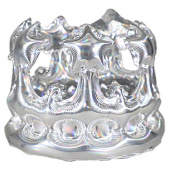 Шар фольга фигура 3D Корона серебро блеск 30" 76см ВЗ