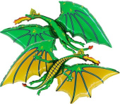 Шар фольга фигура Дракон зеленый 36'' 91см GR