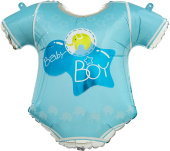 Шар фольга фигура Боди для малыша мальчика Голубой 23'' 58см FL