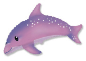 Шар фольга фигура Дельфин Фуше 37'' 94см Fm