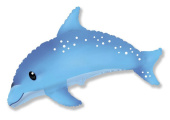Шар фольга фигура Дельфин Синий 37'' 94см Fm