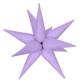 Шар фольга Звезда 3D составная 26" 66см Светло-сиреневый Макарунс FL