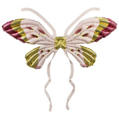 Шар фольга фигура 3D Бабочка Карнавальные крылья Розовый 38'' 97см FL